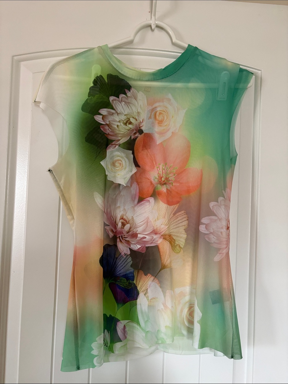 AFRM Mesh Multi-Color Floral Sleeveless Tank